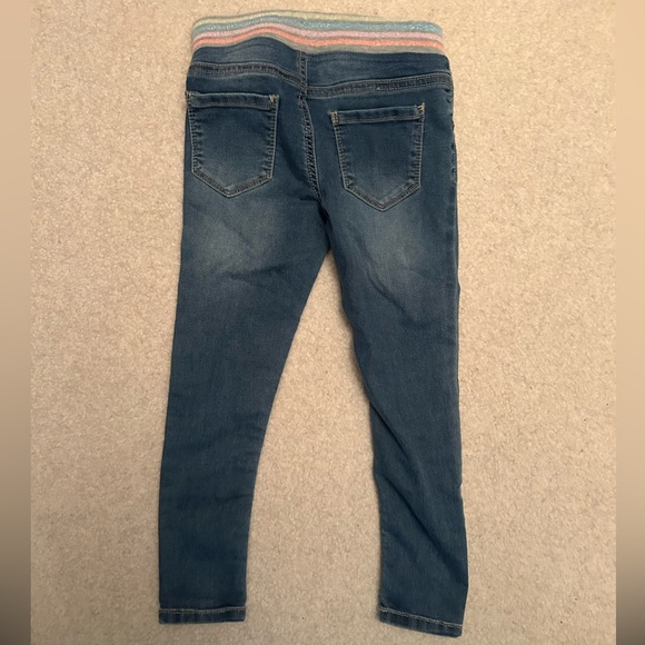 Hippie girl Denim Blue Jeans Rainbow Waste Cotton Blend size S - Picture 4 of 4